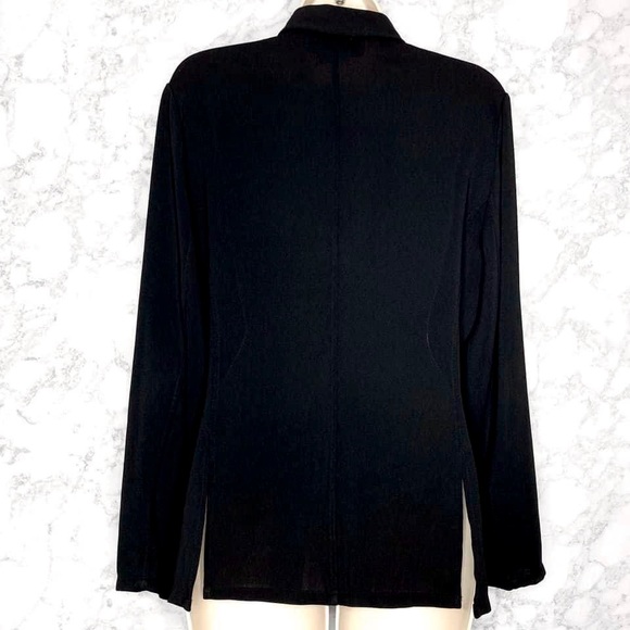 ⭐️ CARLISLE 80s Black Button Up Blouse Jacket Women’s 4 - Picture 3 of 7